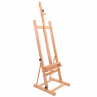 Medium Wooden H-Frame Studio Easel with Artist Storage Tray - Adjusts to 96  High