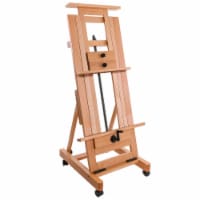 Double Rocker Crank Heavy Duty Extra Large Wooden Studio Floor Easel - Adjustable H-Frame