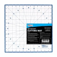 13.5  x 13.5  Rotary White/Blue Self Healing 7-Layer Durable Non-Slip PVC Cutting Mat