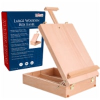 Newport Large Adjustable Wood Table Sketchbox Easel, Paint Palette - Portable Artist Case