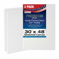 30  x 48  Stretched Canvas 12-Ounce Primed 3-Pack - White 3/4  Profile Heavy-Weight Gesso