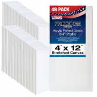 4  x 12  Stretched Canvas 12-Ounce Primed 48-Pack - 3/4  Profile Heavy-Weight Gesso Acid Free
