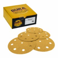 100 Grit - 5  Gold DA Sanding Discs - 9-Hole Pattern Hook and Loop - Box of 50