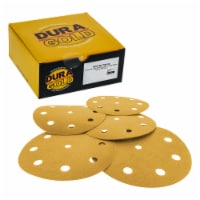 180 Grit - 5  Gold DA Sanding Discs - 9-Hole Pattern Hook and Loop - Box of 50