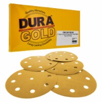 320 Grit - 5  Gold DA Sanding Discs - 9-Hole Pattern Hook and Loop - Box of 50