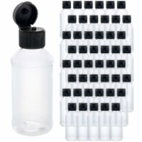 4 ounce Squeeze PET Bottles with Flip Cap - BPA-free, food safe plastic for paint - 48 Pack