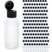 4 ounce Squeeze PET Bottles with Flip Cap - BPA-free, food safe plastic for paint - 144 Pack