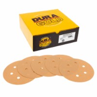 150 Grit - 6  Gold Hook & Loop 6-Hole Pattern Sanding Discs for DA Sanders - Box of 50