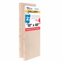 18  x 48  Birch Wood Paint Pouring Panel Boards, Gallery Series, 1-1/2  Deep Cradle -2 Pack