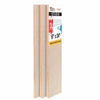 6  x 24  Birch Wood Paint Pouring Panel Boards, Studio Series, 3/4  Deep Cradle -3 Pack