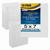 5  x 7  Super Value Quality Acid Free Stretched Canvas 10-Pack - 3/4 Profile Primed Gesso