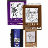 Sketching and Drawing Paper Pad Set - 5.5  x 8.5  & 9  x 12  Sketch, Draw, Charcoal