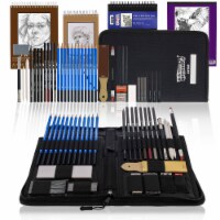44-Piece Drawing & Sketching Art Set with 4 Sketch Pads - Graphite, Charcoal Pencils & Sticks