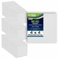 4  x 4  Mini Professional Primed Stretched Canvas 72 Pack