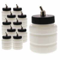 2.7 Ounce Plastic Jar Bottles with 30 Degrees Down Angle Lids, Dual-Action Siphon - 10 Pack