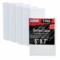 5  x 7  Gallery Depth 1-1/2  Profile Stretched Canvas 5-Pack - Gesso Triple Primed Cotton