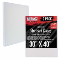 30  x 40  Gallery Depth 1-1/2  Profile Stretched Canvas 2-Pack - Gesso Triple Primed Cotton