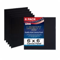 6  X 6  Black Acid Free Canvas Panels 6-Pack (1 Full Case of 6 Single Canvas Panels)