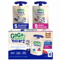 GoGo SqueeZ yogurtZ Blueberry and Berry Portable Fruit and Yogurt Snack Pouches Perspective: Main