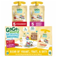 GoGo SqueeZ Morning SmoothieZ Strawberry and Mixed Berry Variety Pack Snack Pouch