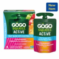 GoGo squeeZ Active Fruit Blend with Electrolytes StrawberryPineapple Orange Perspective: Main