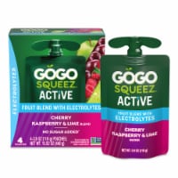 GoGo squeeZ Active Fruit Blend with Electrolytes, Cherry Raspberry Lime Perspective: Main