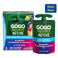 GoGo squeeZ Active Fruit Blend with Electrolytes, BlueberryStrawberry Lemon Perspective: Main