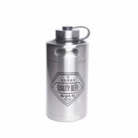 Manna 6407316 64 oz Silver Stainless Steel - Quality Beer Keg Growler Water Bottle BPA Free
