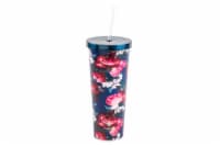Manna Chilly Tumbler - Blue Flowers Perspective: Main