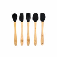 Core Kitchen Beige & Onyx Bamboo & Silicone Mini Utensil Set