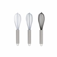 Core Kitchen 6012651 Silver Silicone & Stainless Steel Mini Whisk - Pack of 15