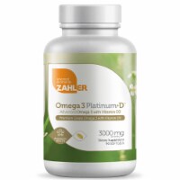 Zahler Omega 3 Platinum+D Dietary Supplement Softgels 3000mg