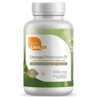 Zahler Omega 3 Platinum+D Dietary Supplement Softgels 3000mg