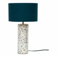 Moe's Home Collection 1-Light Terrazzo Cylinder Marble Table Lamp in Multi-Color