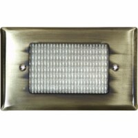 Dabmar Lighting LV618-ABS Brass Recessed Open Face Brick, Step & Wall Light, Antique Brass -