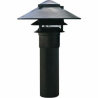 Dabmar Lighting LV104-B Cast Aluminum Three Tier Pagoda Light with 3 In. Base- Black