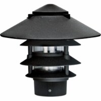Dabmar Lighting D5400-B Cast Aluminum Four Tier Pagoda Light with 3 In. Base- Black