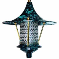 Dabmar Lighting D8000-VG Cast Aluminum Flair Top Pagoda Light- Verde Green