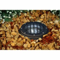 Dabmar Lighting LV305-B-SLV Cast Aluminum In-Ground Well Light with Grill- Black