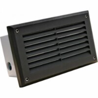 Dabmar Lighting DSL1046-B Recessed Louvered Brick, Step & Wall Light, Black - 5 x 8.80 x 3.10