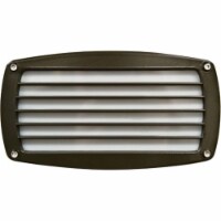 Dabmar Lighting DSL1063-BZ Recessed Louvered Brick, Step & Wall Light, Bronze - 5 x 9 x 3.75