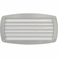 Dabmar Lighting DSL1063-W Recessed Louvered Brick, Step & Wall Light, White - 5 x 9 x 3.75 in