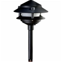 Dabmar Lighting LV-LED102S-B Cast Aluminum Two Tier LED Pagoda Light, Black - 13.33 x 5.85 x