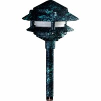 Dabmar Lighting LV-LED102S-VG Cast Aluminum Two Tier LED Pagoda Light, Verde Green - 13.33 x