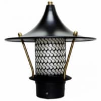 Dabmar Lighting LV-LED106B-B 2.5W & 12V JC-LED Flair Top Pagoda with 3 in. NPT Base - Black
