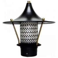 Dabmar Lighting LV-LED106B-B 2.5W & 12V JC-LED Flair Top Pagoda with 3 in. NPT Base - Black