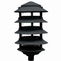 Dabmar Lighting D5550-B 40W 120V Cast Aluminum Five Tier Pagoda Light with 0.50 in. Base, Bla