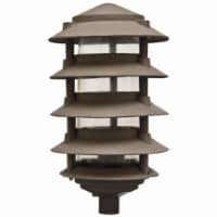 Dabmar Lighting D5566-BZ 40W 120V Cast Aluminum Five Tier Pagoda Light with 3.00 in. Base, Br