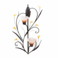 Koehler Home Kitchen Decorative Gift Amber Lilies Candle Wall Sconce