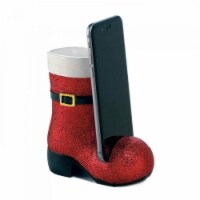 Red Santa Boot Cell Phone Holder